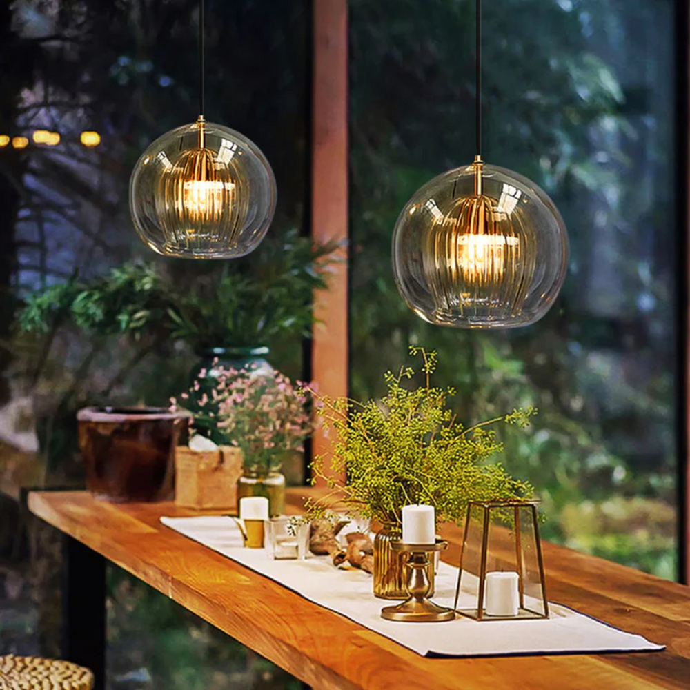 Stylish Modern Spherical LED Pendant Light - Aurora Sphere | Energy-Efficient Lighting for Home & Office Decor