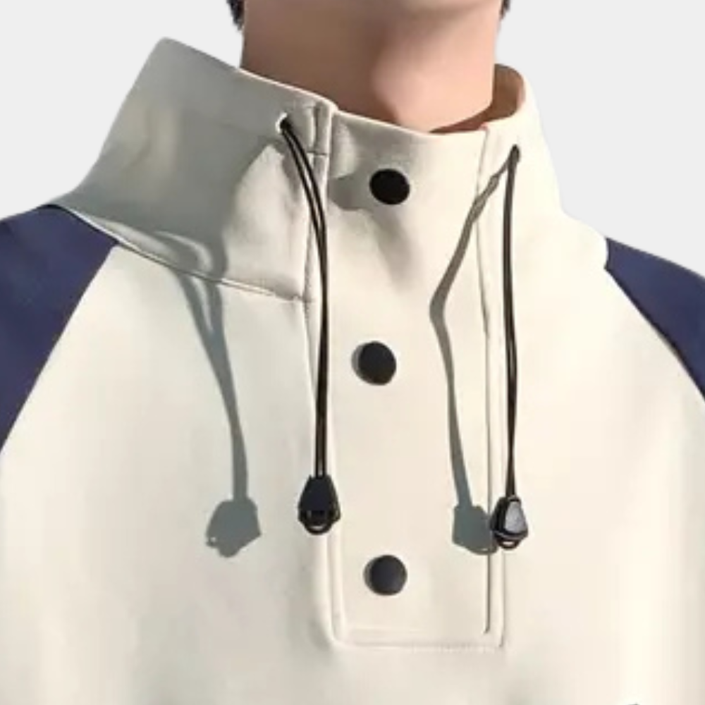 Modern Sweater with Stand-Up Collar for Men - Matteo