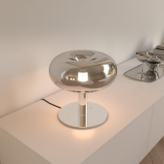 Crystal Table Lamp – LED Touch Dimmable, Glass Base & Modern Design