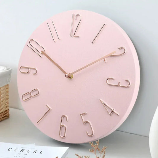 Silent Wall Clock – Round Design, Home Office & Modern Decor