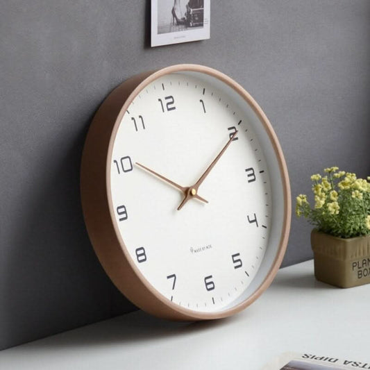 Modern Wall Clock – Minimalist Wooden Design & Home Decor Accent
