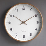 Modern Wall Clock Minimalist Wooden Home Decor Accent