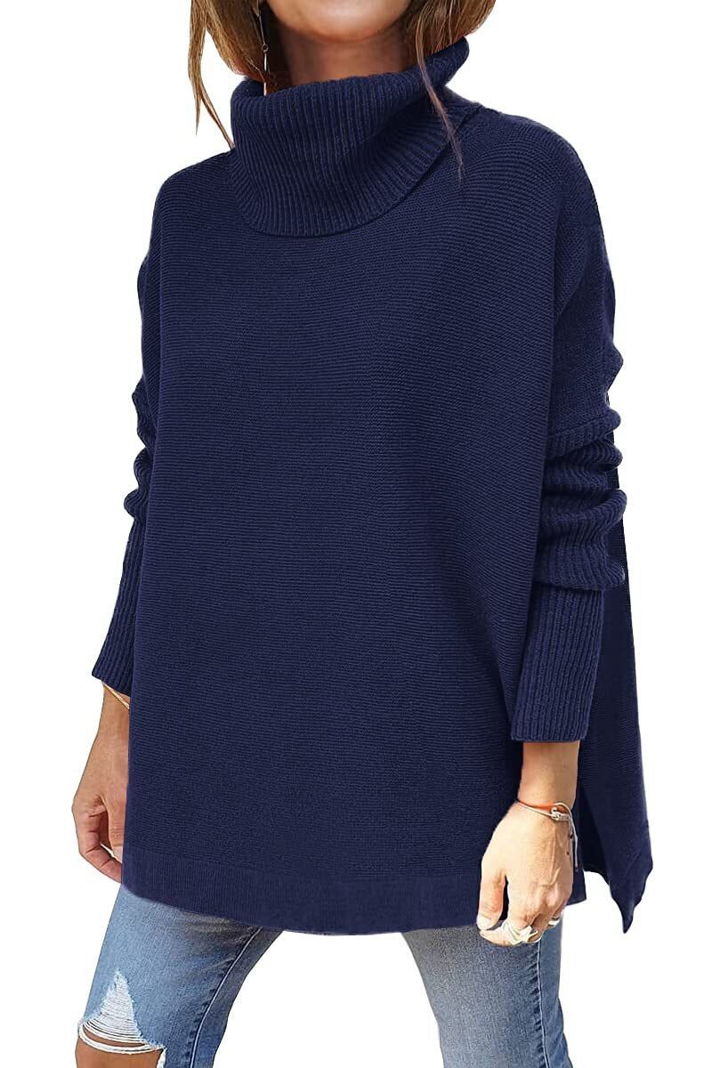 Warm Loose-Fitting Ladies' Sweater With Collar - Amara - 8