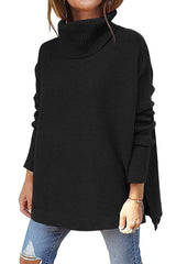Warm Loose-Fitting Ladies' Sweater With Collar - Amara - 3