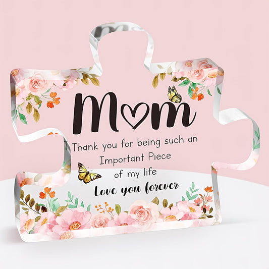 Acrylic Puzzle Display – Message Shape Design, Home Decor & Mother's Day Gift