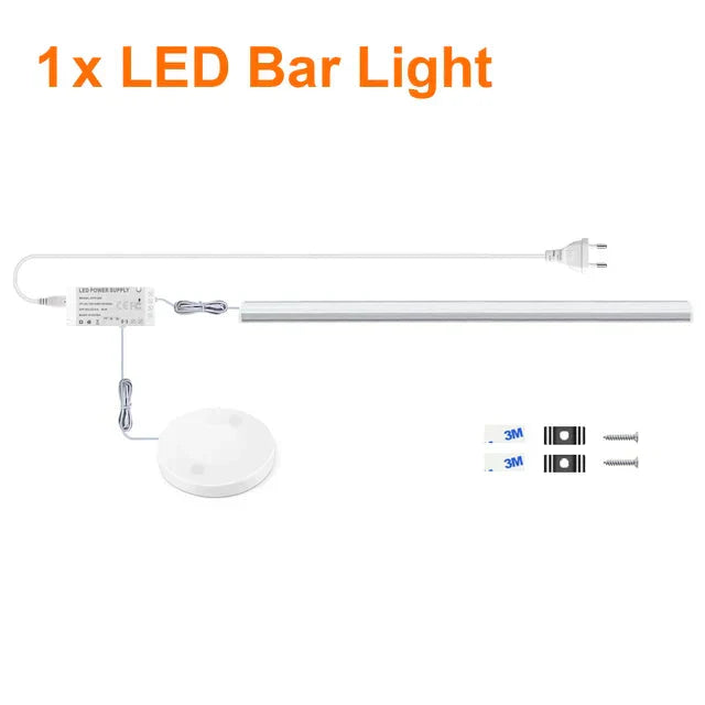 Motion Sensor LED Under-Cabinet Light – Dimmable Touch Control, 12V & Aluminum Body