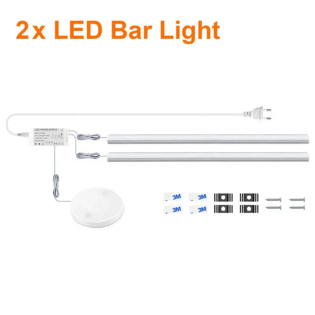 Motion Sensor LED Under-Cabinet Light – Dimmable Touch Control, 12V & Aluminum Body