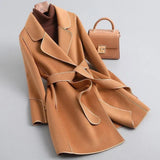 Women's belted trench coat, view 2