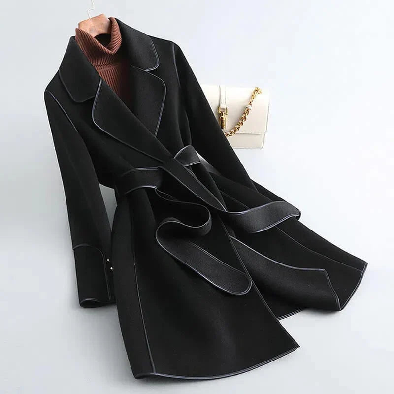 Women's belted trench coat, view 4