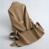 Women's belted trench coat, view 5