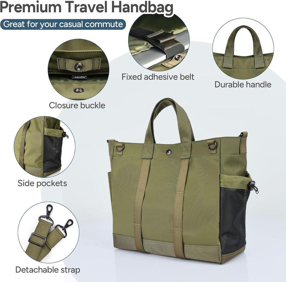 MetroCarry Multi-Compartment Laptop Tote Bag with Adjustable Strap - Stylish & Functional Design for Work & Travel