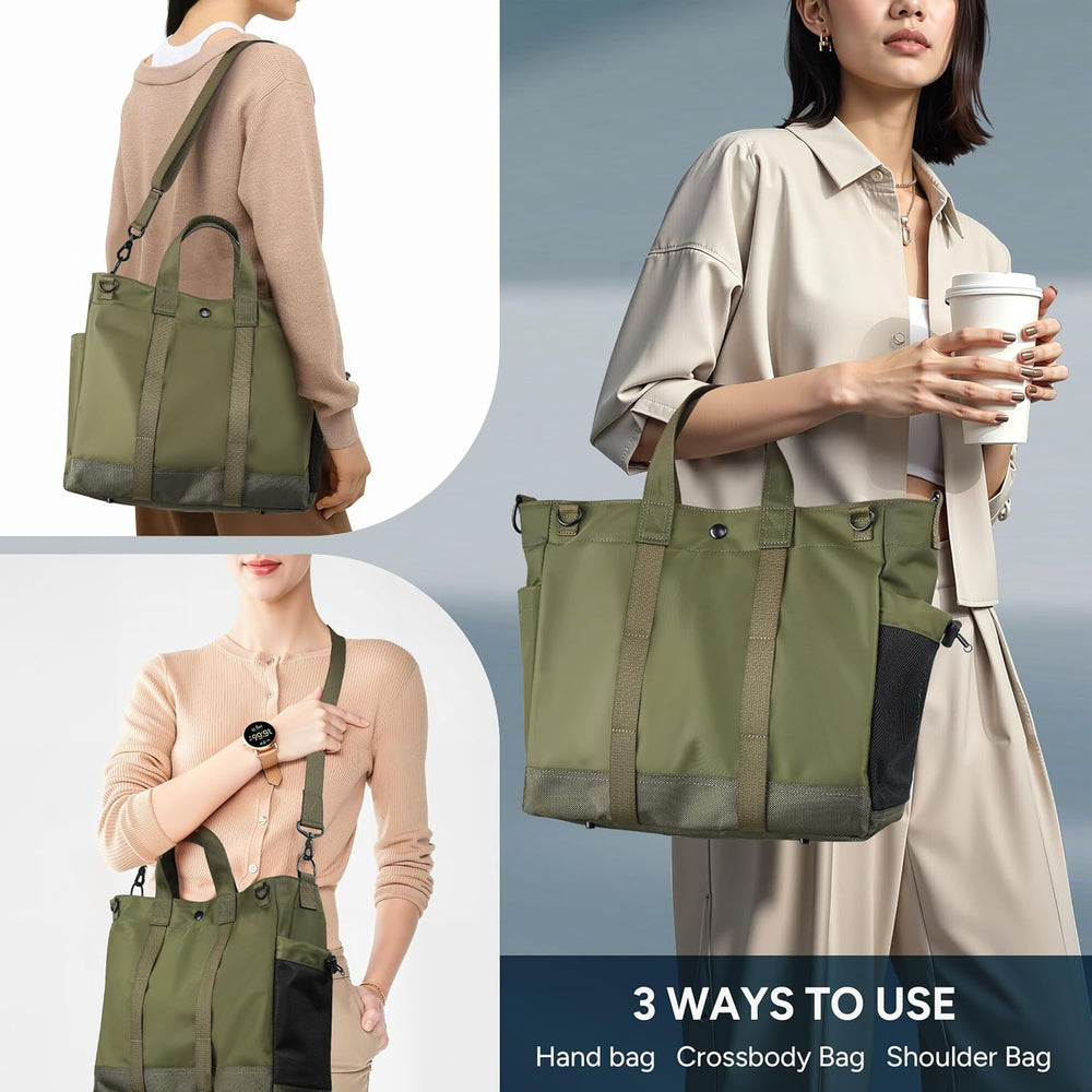 MetroCarry Multi-Compartment Laptop Tote Bag with Adjustable Strap - Stylish & Functional Design for Work & Travel
