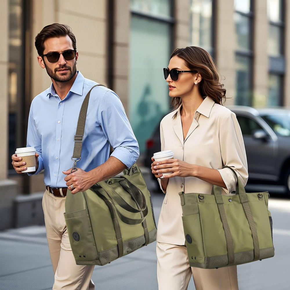 MetroCarry Multi-Compartment Laptop Tote Bag with Adjustable Strap - Stylish & Functional Design for Work & Travel