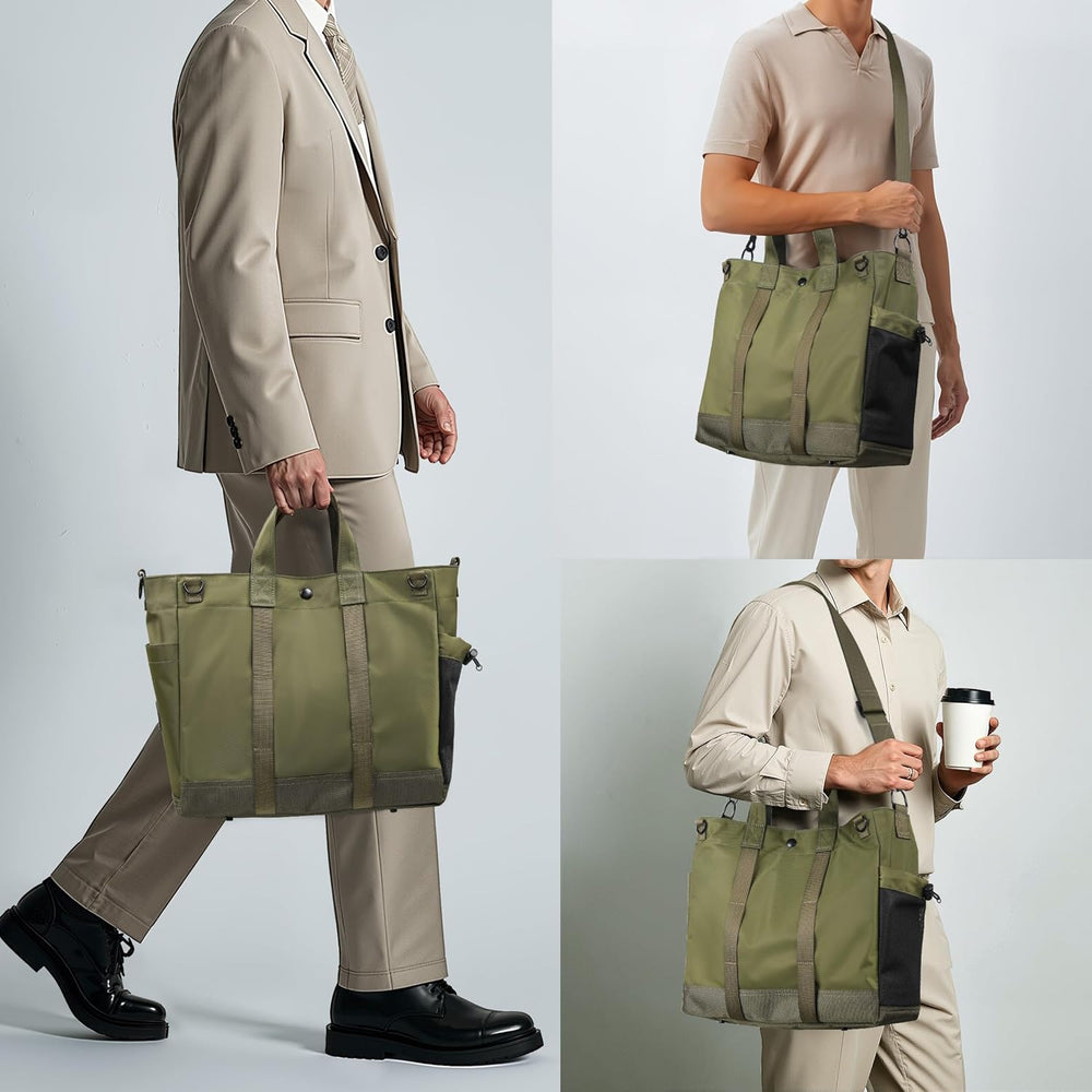 MetroCarry Multi-Compartment Laptop Tote Bag with Adjustable Strap - Stylish & Functional Design for Work & Travel