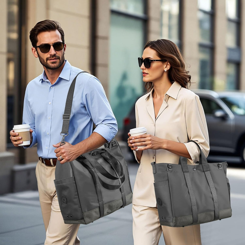 MetroCarry Multi-Compartment Laptop Tote Bag with Adjustable Strap - Stylish & Functional Design for Work & Travel