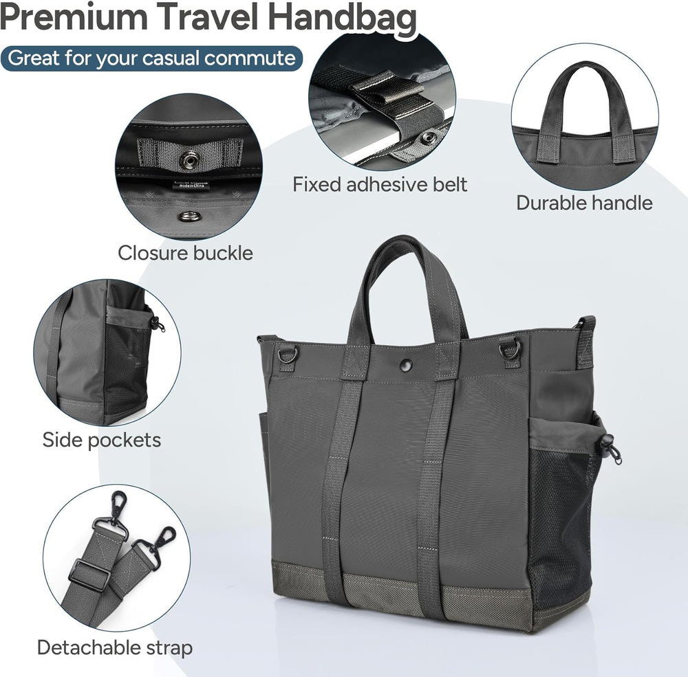 MetroCarry Multi-Compartment Laptop Tote Bag with Adjustable Strap - Stylish & Functional Design for Work & Travel