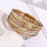 Multi-Layer Tri-Colour Wrap Bracelet for Women | Chic & Stylish Jewelry Accessory