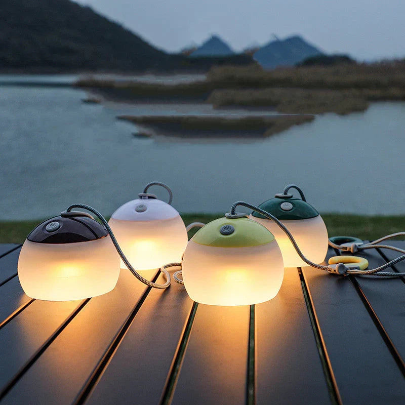 HeritageGlow Multifunctional Vintage Camping Lamp - Retro Outdoor Lantern with LED, USB Charging, and Adjustable Brightness