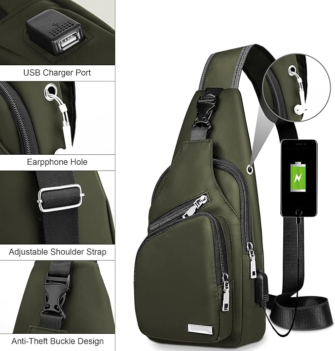 WaveSling Multifunctional Waterproof Sling Bag - Versatile, Durable, and Stylish for Outdoor Adventures