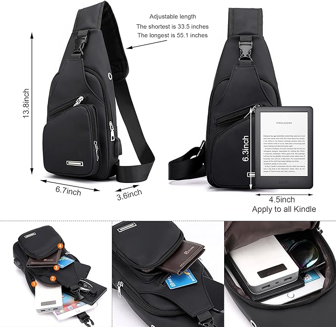 WaveSling Multifunctional Waterproof Sling Bag - Versatile, Durable, and Stylish for Outdoor Adventures