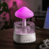 CalmCloud Mushroom Cloud Rain Humidifier - Ultrasonic Mist Maker for Relaxation & Air Purification