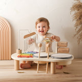 Musical Learning Table – Wooden, Multi-Instrument Activity Set
