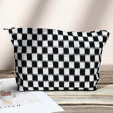Essential Checked Makeup Bag Set - Stylish & Functional Cosmetic Organizers
