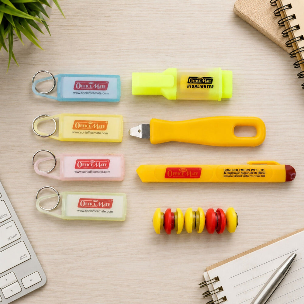 20-Piece Office Stationery Set – Markers, Pens & Adhesive Tools