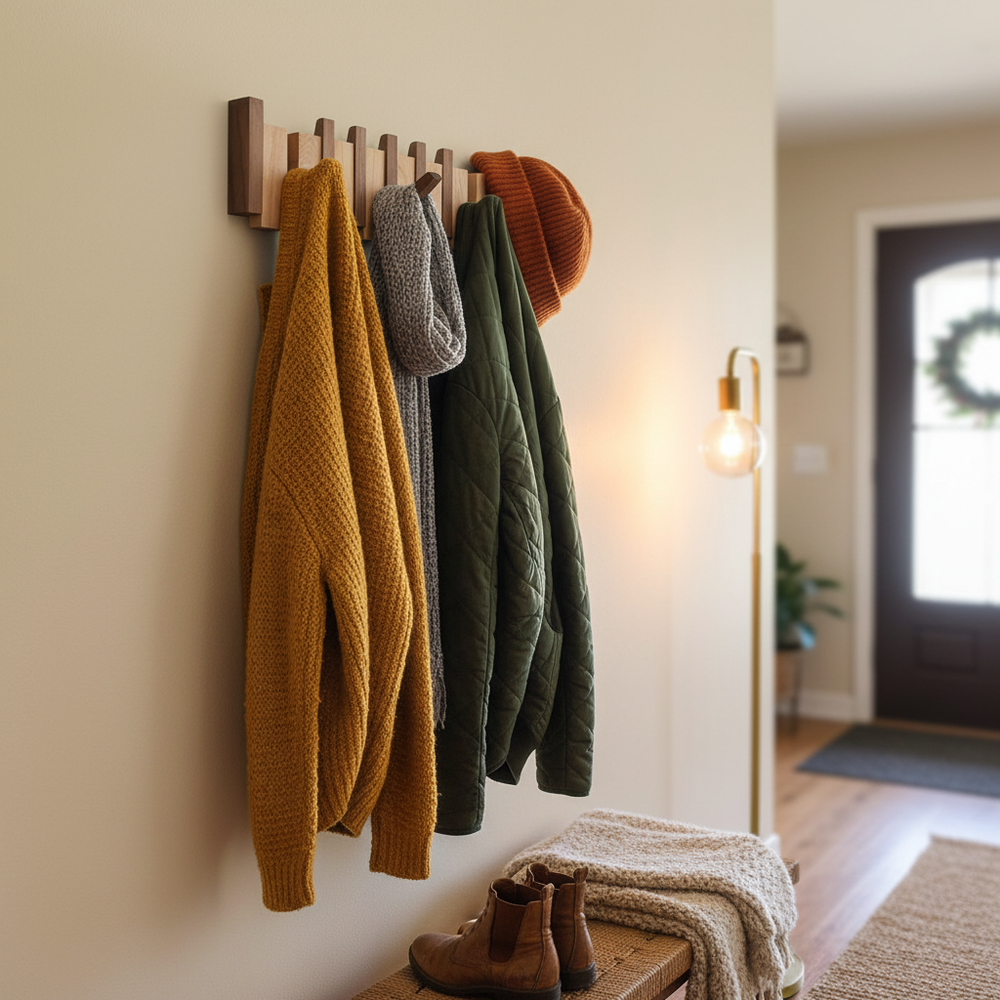 HarmonyCoat Wooden Piano Coat Rack