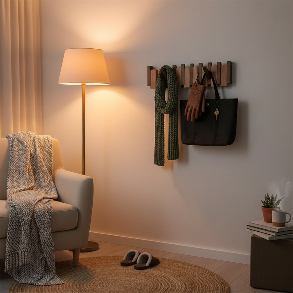 HarmonyCoat Wooden Piano Coat Rack