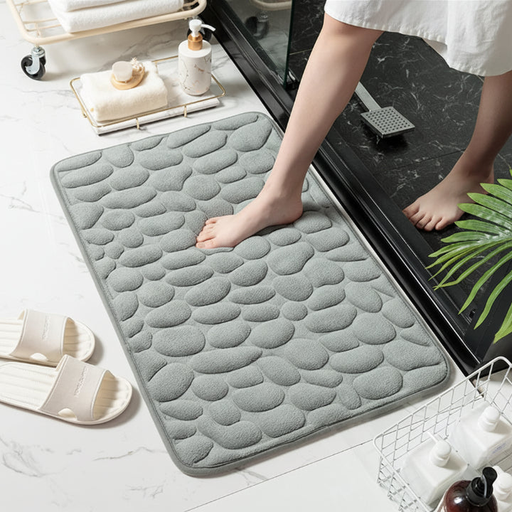 Enhanced Product Title: "Kieselstein Rutschfeste Badematte – Schnelltrocknend & Antirutsch für Badezimmerkomfort" 

This title includes relevant keywords while providing a clear description of the product's features, making it more appealing for Google Sh