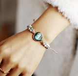 Handcrafted Natural Stone Braided Cuff Bracelet - Unique Boho Jewelry for Women