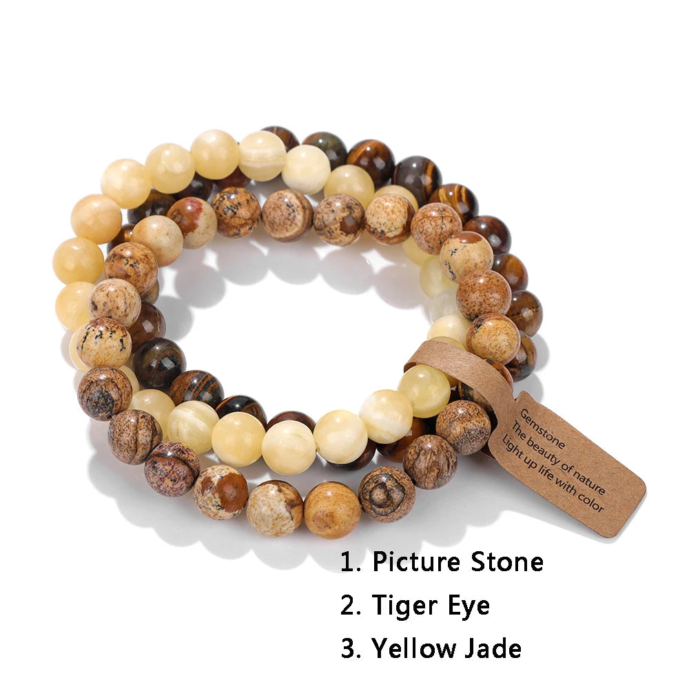 Elegant Opal Trio Necklace | Natural Stone Jewelry for Timeless Style