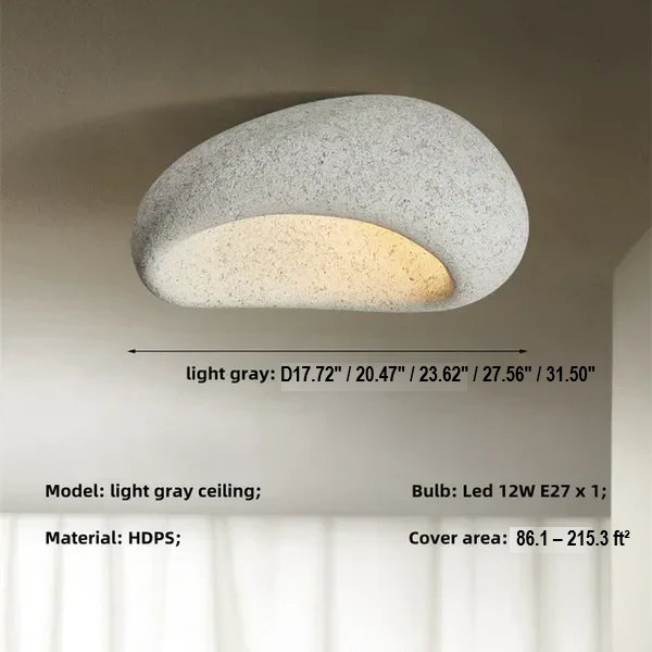 SereneAura Natural Wabi Sabi Ceiling Lamp | Rustic Elegance for Tranquil Spaces