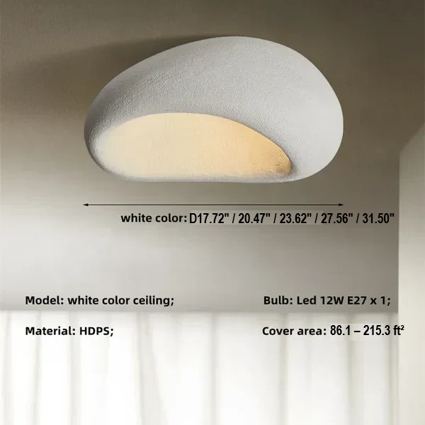 SereneAura Natural Wabi Sabi Ceiling Lamp | Rustic Elegance for Tranquil Spaces