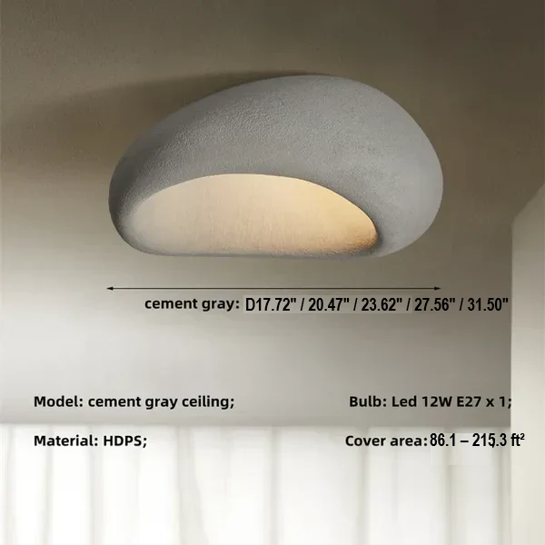 SereneAura Natural Wabi Sabi Ceiling Lamp | Rustic Elegance for Tranquil Spaces