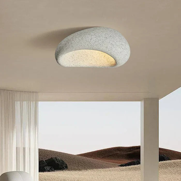 SereneAura Natural Wabi Sabi Ceiling Lamp | Rustic Elegance for Tranquil Spaces