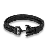 Men's Nautical Anchor Leather Bracelet | Stylish Maritime-Inspired Jewelry for Him
