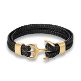 Men's Nautical Anchor Leather Bracelet | Stylish Maritime-Inspired Jewelry for Him