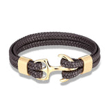 Men's Nautical Anchor Leather Bracelet | Stylish Maritime-Inspired Jewelry for Him