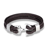 Men's Nautical Anchor Leather Bracelet | Stylish Maritime-Inspired Jewelry for Him
