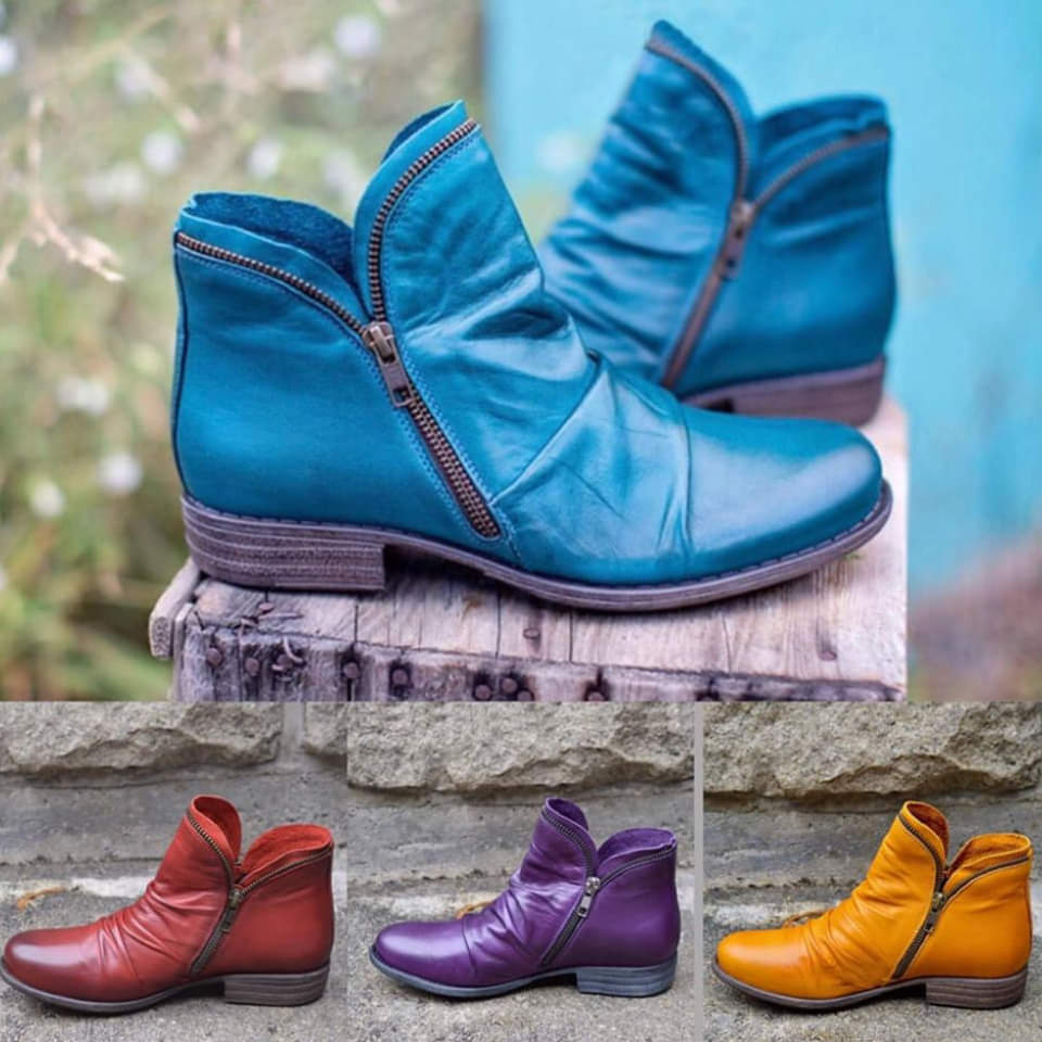 Cozy Ruched Ankle Boots for Women - Stylish & Comfortable Footwear for Fall & Winter