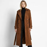 Women's belted trench coat, view 3