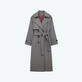 Women's belted trench coat, view 6