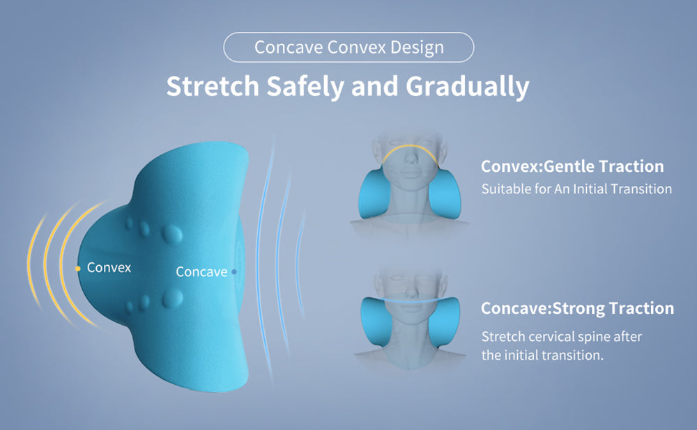 Neck and Shoulder Stretcher - Cervical Traction Massage Cushion for Spinal Alignment & Pain Relief