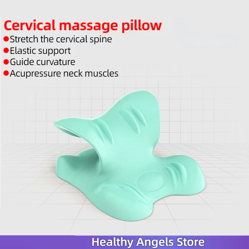 Neck and Shoulder Stretcher - Cervical Traction Massage Cushion for Spinal Alignment & Pain Relief
