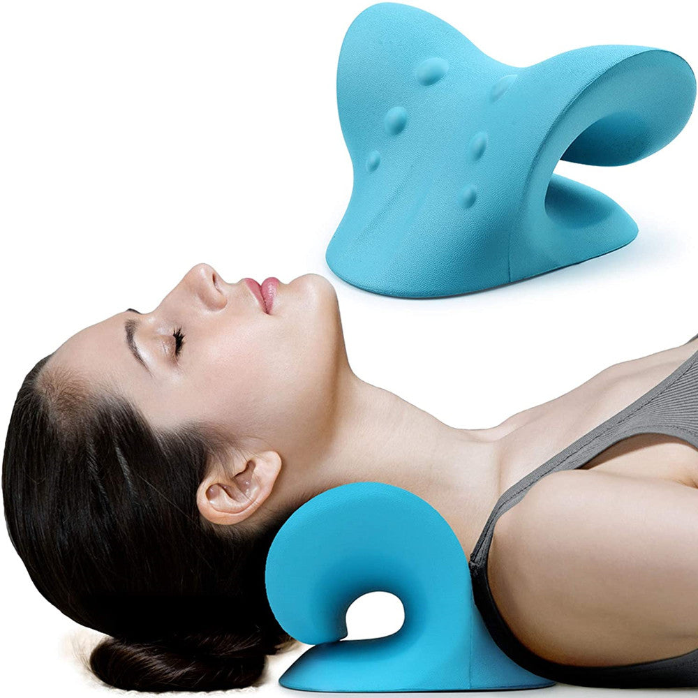 Neck and Shoulder Stretcher - Cervical Traction Massage Cushion for Spinal Alignment & Pain Relief