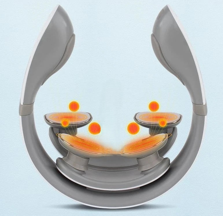 Wireless Neck Massager with Soothing Heat & Remote Control - Ultimate Relaxation & Pain Relief