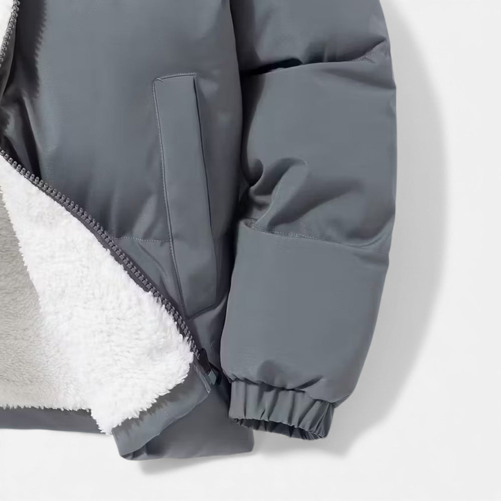 Men's quilted puffer jacket, view 4