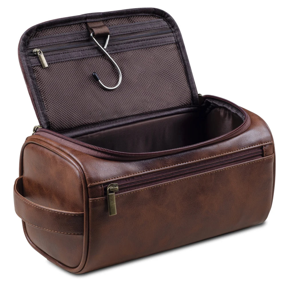 BowLift | TravelTrek Luxury Bag – Leather Toiletry Bag with Waterproof Lining and YKK Zippers